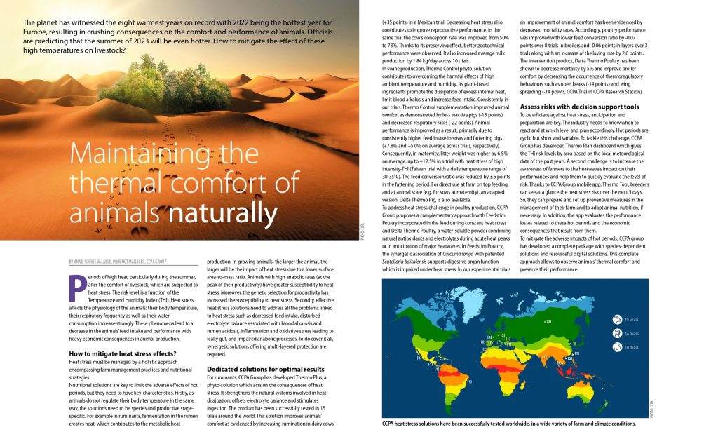 Maintaining the thermal comfort of animals naturally